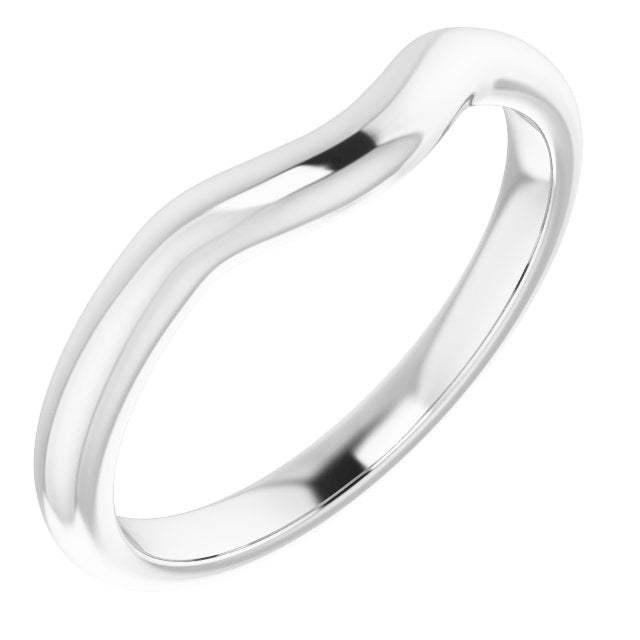 14K White Band for 8 mm Round Ring