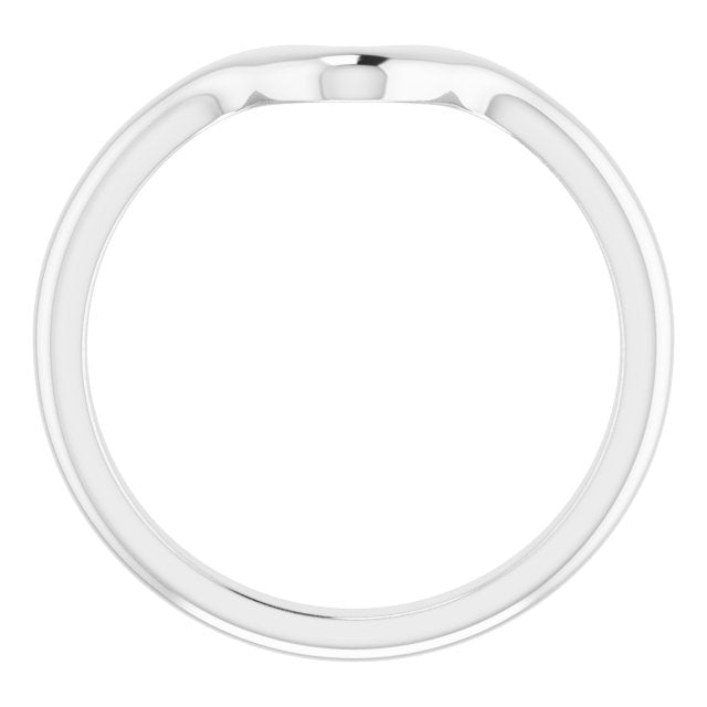 14K White Band for 10x7 mm Pear Ring