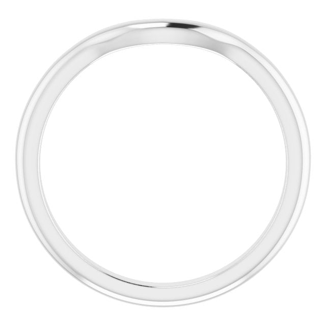 14K White Band for 8 mm Round Ring