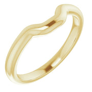 14K Yellow Band for 7x5 mm Emerald Ring