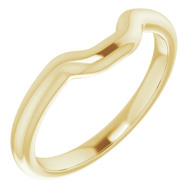 14K Yellow Band for 7x5 mm Emerald Ring
