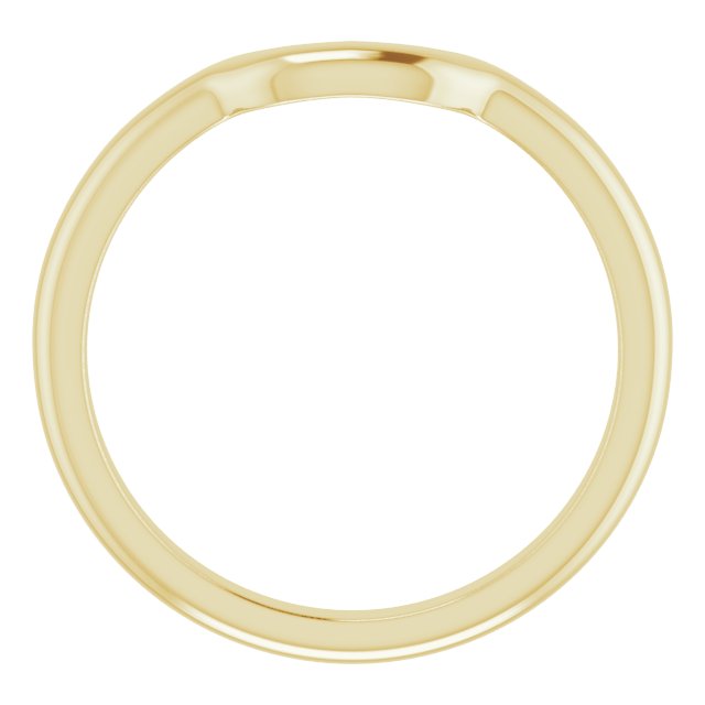 14K Yellow Band for 7x5 mm Emerald Ring