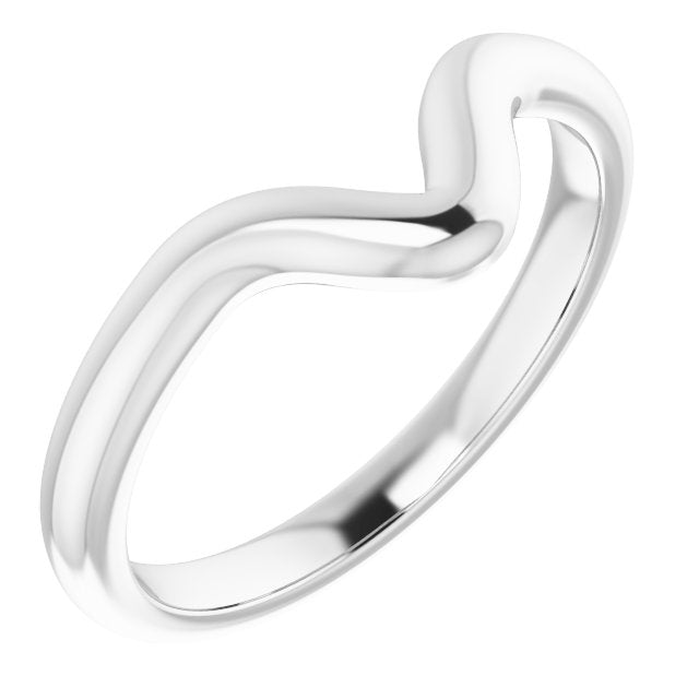 14K White Band for 10x7 mm Pear Ring