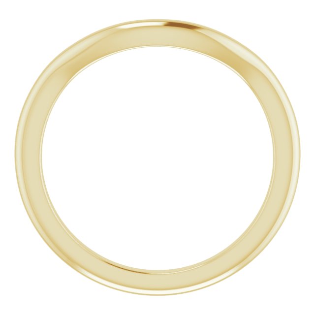 14k Yellow Band For 7 X 5 Mm Emerald Ring