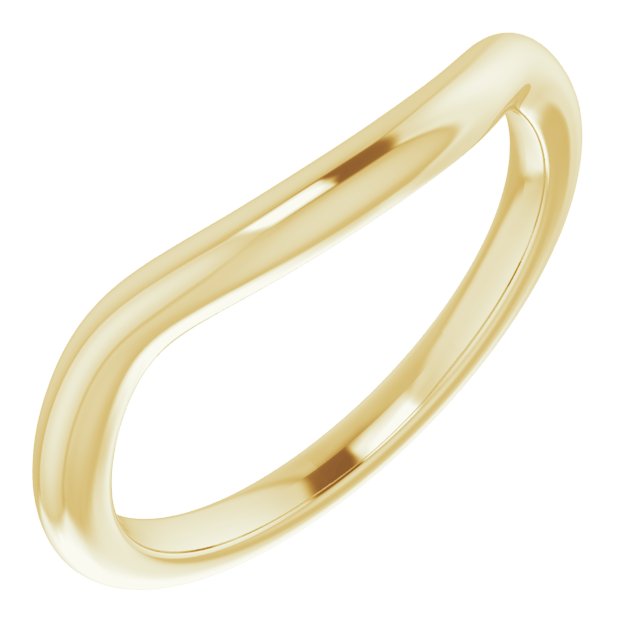 14k Yellow Band For 7 X 5 Mm Emerald Ring