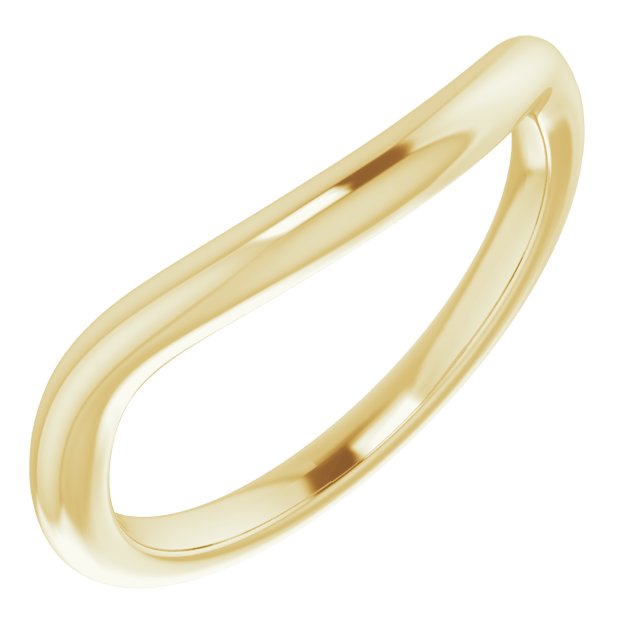 14k Yellow Band For 9 X 7 Mm Oval Ring