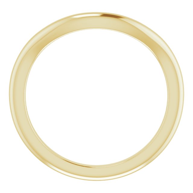 14k Yellow Band For 9 X 7 Mm Oval Ring