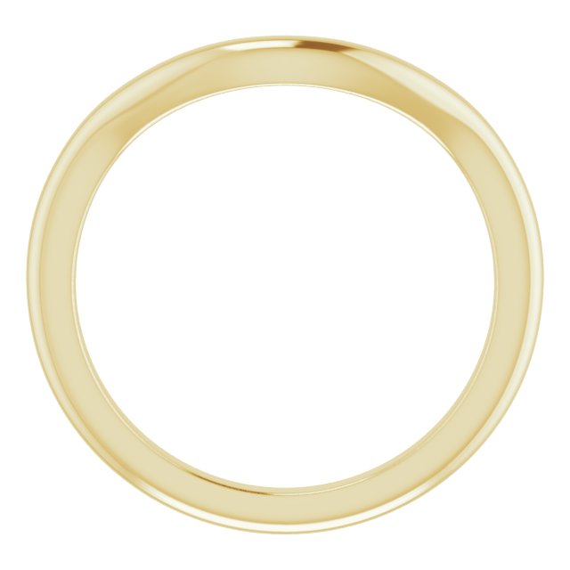 18k Yellow Band For 8 X 6 Mm Emerald Ring