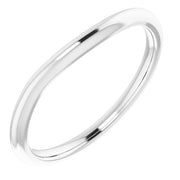 14k White Band For 5.2 Mm Round Ring