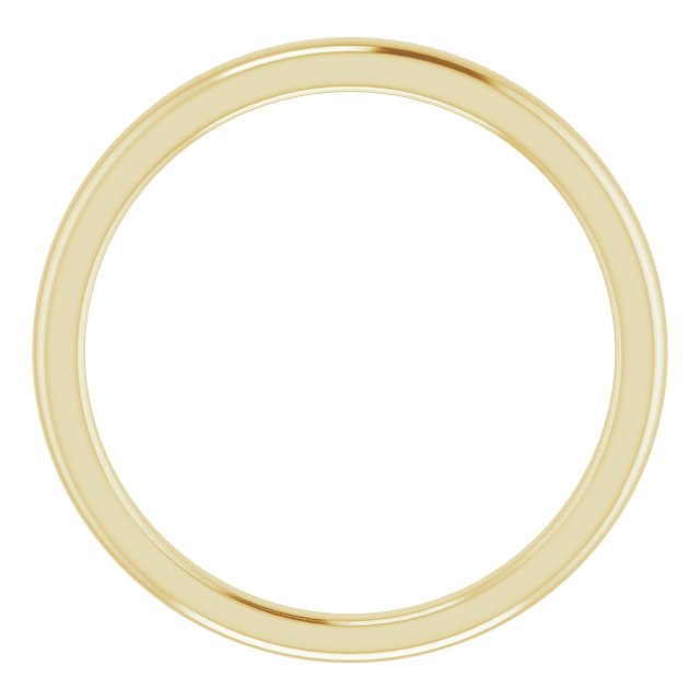 14k Yellow Band For 9x7 Mm Emerald Ring