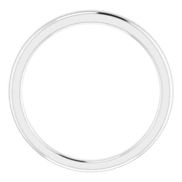14k White Band For 7x5 Mm Pear Ring