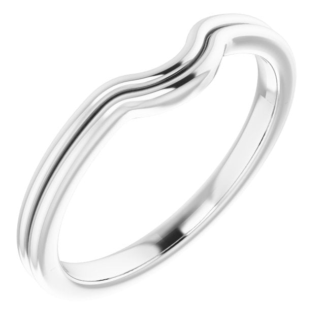 14K White Band for 7 mm Round Ring