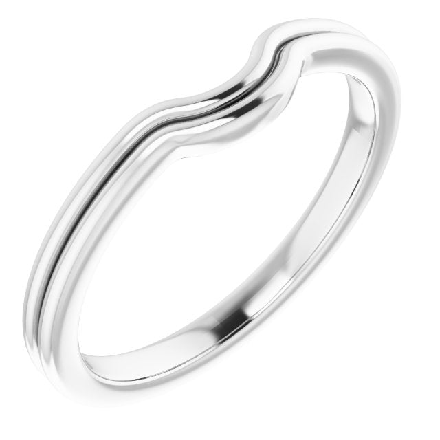 14K White Band for 6.5 mm Round Ring