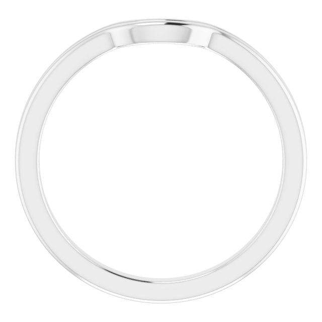 14K White Band for 7 mm Round Ring