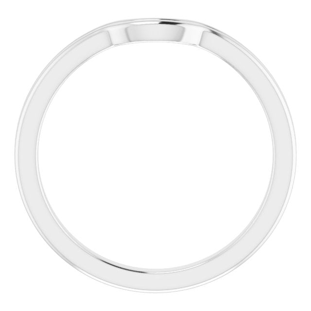14K White Band for 6.5 mm Round Ring