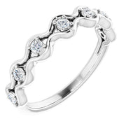 14k White 1/5 Ctw Natural Diamond Anniversary Band