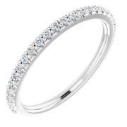 14k White 1/5 Ctw Natural Diamond Band