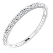 14k White 1/5 Ctw Natural Diamond Band
