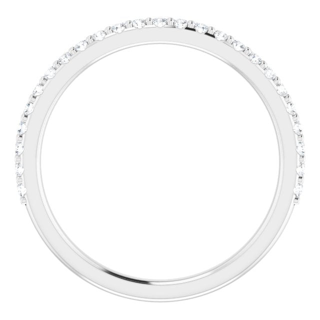 14k White 1/5 Ctw Natural Diamond Band