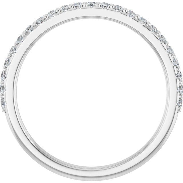 14k White 1/4 Ctw Natural Diamond Band