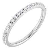 14k White 1/4 Ctw Natural Diamond Band