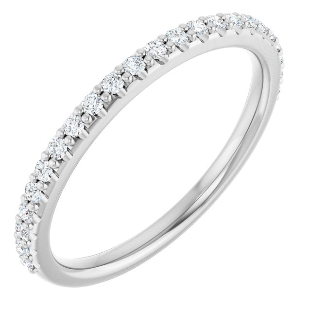 14k White 1/4 Ctw Natural Diamond Band