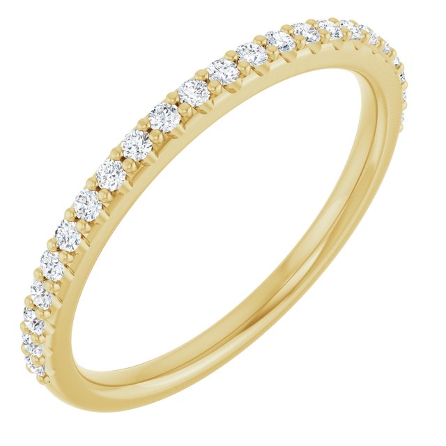 14k Yellow 1/5 Ctw Natural Diamond Band