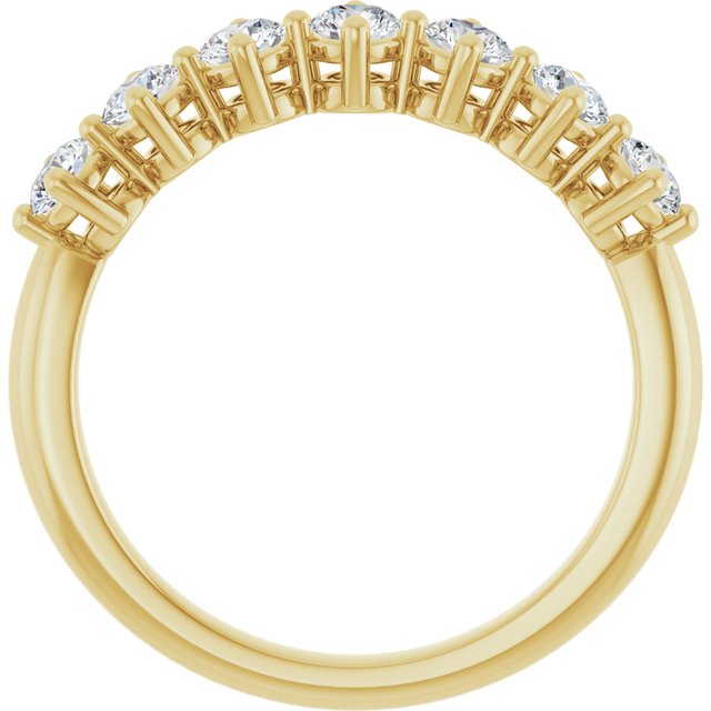 14k Yellow 3/4 Ctw Natural Diamond Anniversary Band