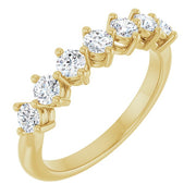 14k Yellow 3/4 Ctw Natural Diamond Anniversary Band