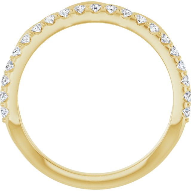 14K Yellow 1/4 CTW Natural Diamond Infinity-Inspired Stackable Ring