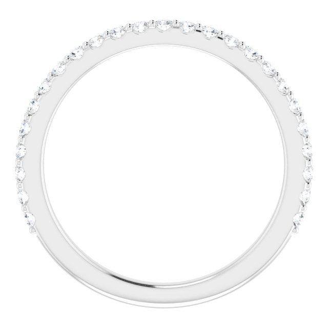 14k White 1/3 Ctw Natural Diamond Band