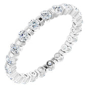 14k White 3/4 Ctw Natural Diamond Eternity Band Size 7