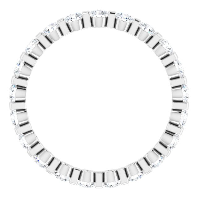 14k White 3/4 Ctw Natural Diamond Eternity Band Size 7
