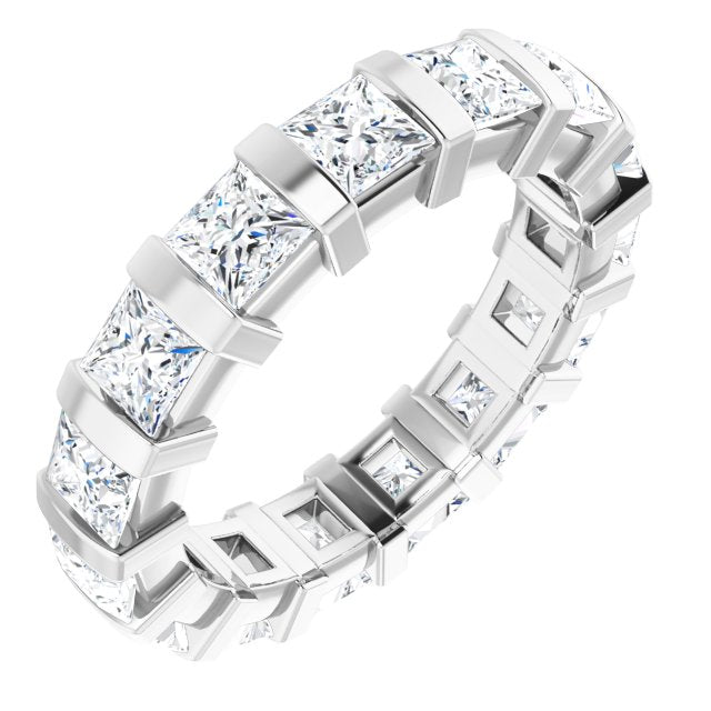 14k White 2 1/2 Ctw Natural Diamond Eternity Band Size 7
