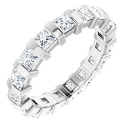 14k White 1 7/8 Ctw Natural Diamond Eternity Band Size 7