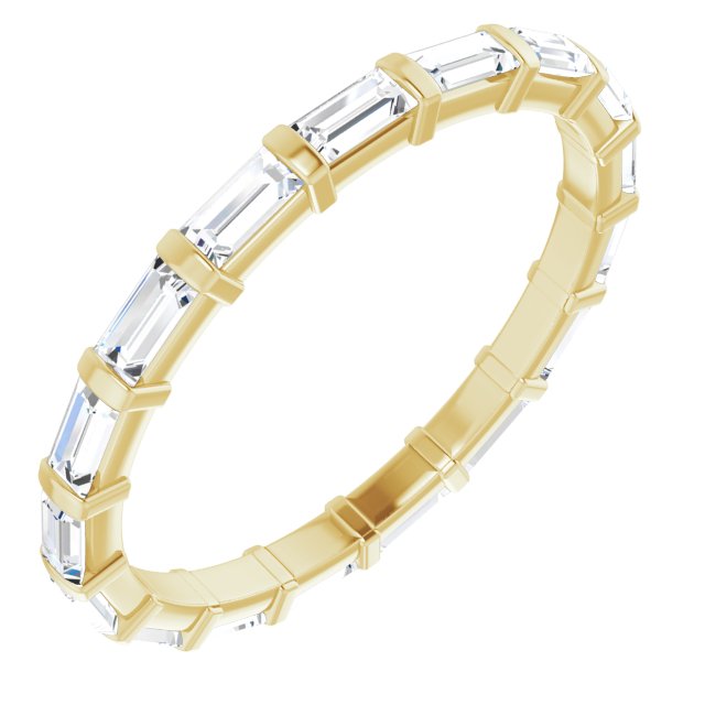 14K Yellow 5/8 CTW Natural Diamond Eternity Band Size 6