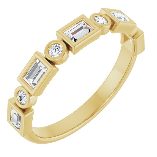14k Yellow 1/2 Ctw Natural Diamond Anniversary Band