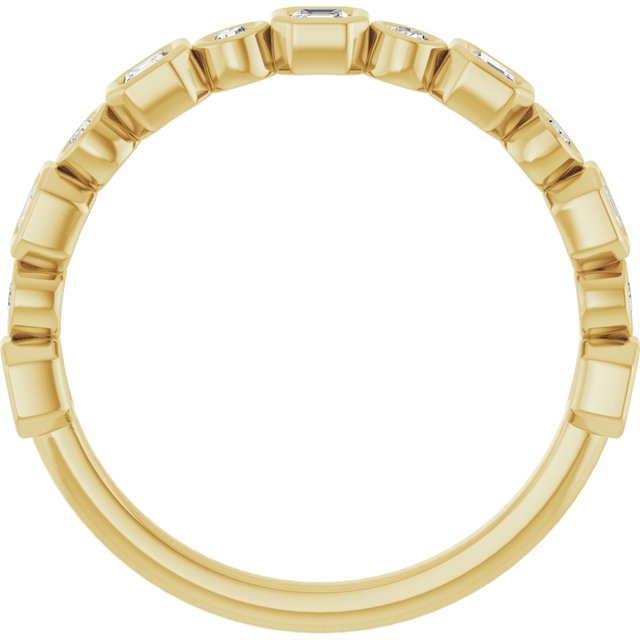 14k Yellow 1/2 Ctw Natural Diamond Anniversary Band