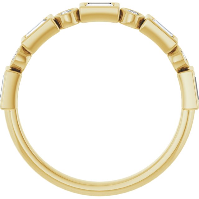 14k Yellow 1/2 Ctw Natural Diamond Anniversary Band