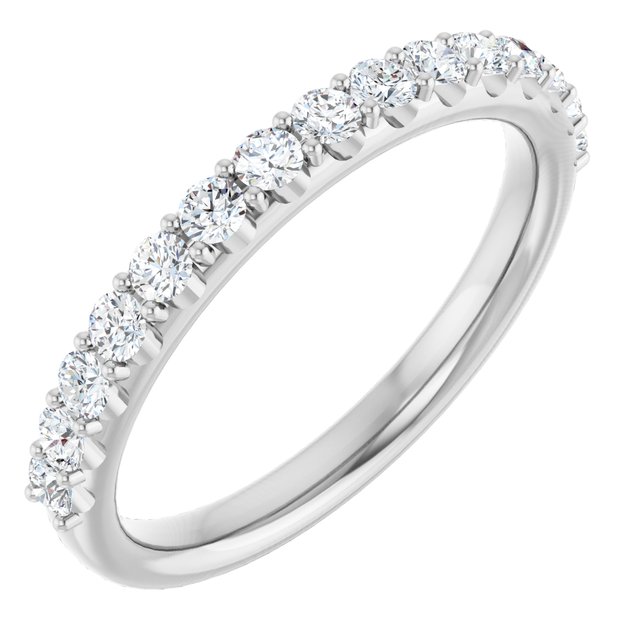 14k White 3/8 Ctw Natural Diamond Ring