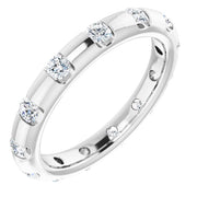14k White 1/2 Ctw Diamond Eternity Band