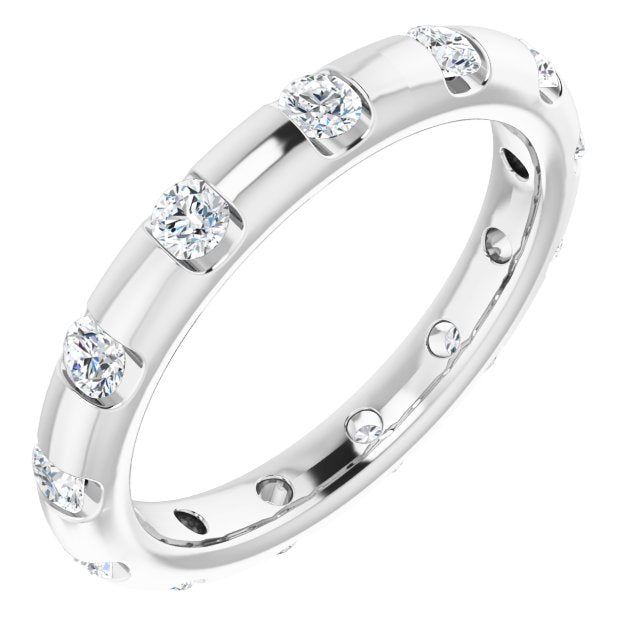 14k White 1/2 Ctw Diamond Eternity Band