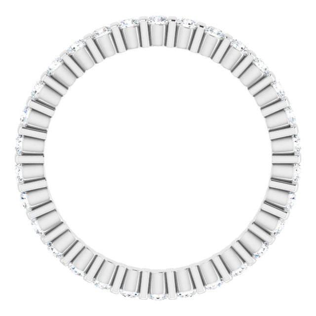 14k White 1/2 Ctw Diamond Eternity Band