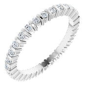 14k White 1/2 Ctw Diamond Eternity Band