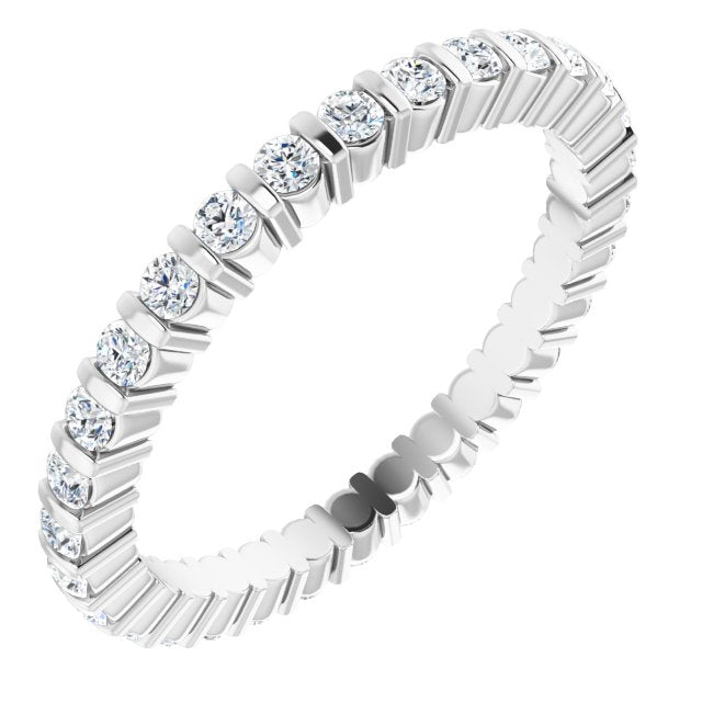 14k White 1/2 Ctw Diamond Eternity Band