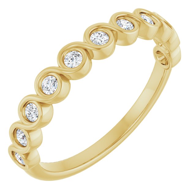 14k Yellow 1/5 Ctw Natural Diamond Anniversary Band
