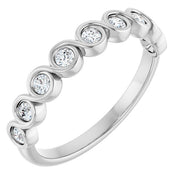 14k White 1/4 Ctw Natural Diamond Anniversary Band