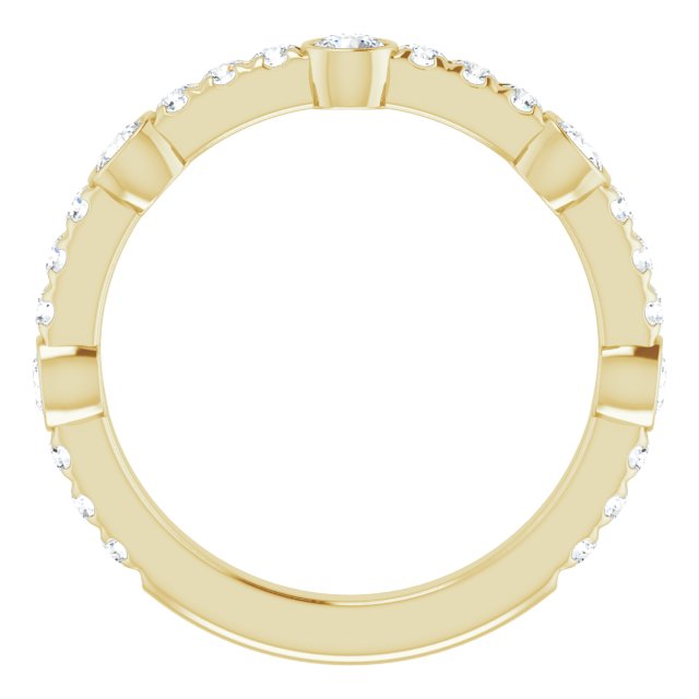 14K Yellow 3/4 CTW Natural Diamond Anniversary Band