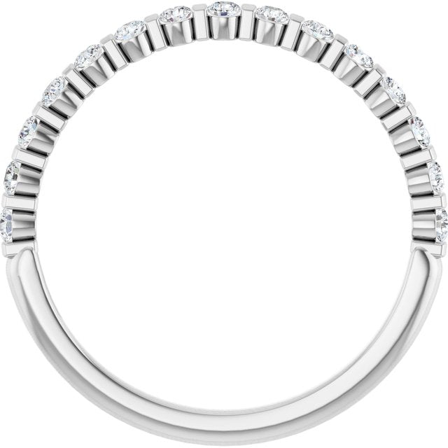 14k White 1/5 Ctw Natural Diamond Anniversary Band