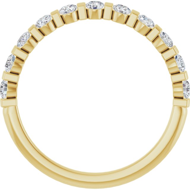 14k Yellow 1/2 Ctw Natural Diamond Anniversary Band